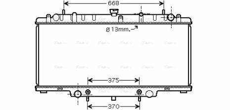 Радіатор охолодження NISSAN PATROL, AVA COOLING (DN2264) Радіатор охолодження NISSAN PATROL, AVA COOLING (DN2264)