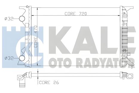 Радиатор охлаждения для PORSCHE MACAN, AUDI Q5, KALE OTO RADYATOR (353400) Радиатор охлаждения для PORSCHE MACAN, AUDI Q5, KALE OTO RADYATOR (353400)