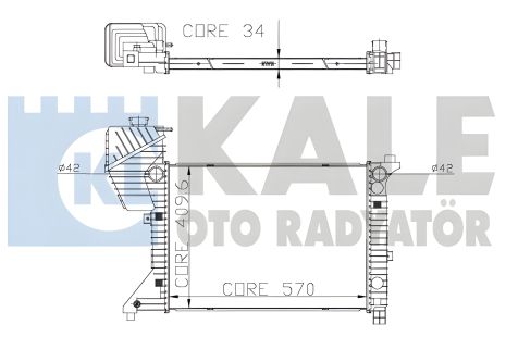 Радіатор охолодження для MERCEDES-BENZ SPRINTER, KALE OTO RADYATOR (319900)