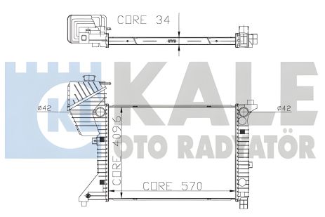 Радиатор охлаждения для MERCEDES-BENZ SPRINTER от KALE OTO RADYATOR (319900)