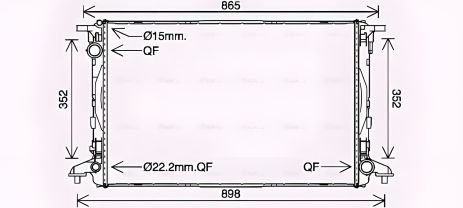 Радиатор охлаждения для AUDI A6, AVA (AI2412)