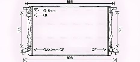 Радиатор охлаждения для AUDI A6, AVA (AI2412)
