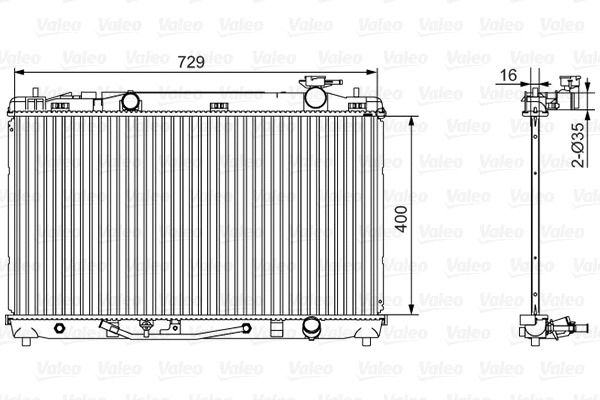 Радіатор охолодження TOYOTA CAMRY, VALEO (701526) Радіатор охолодження TOYOTA CAMRY, VALEO (701526)