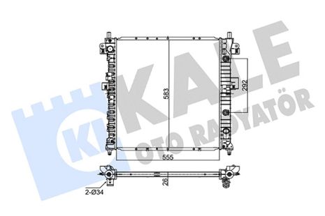 Радіатор охолодження SSANGYONG ACTYON, KALE OTO RADYATOR (356405) Радіатор охолодження SSANGYONG ACTYON, KALE OTO RADYATOR (356405)