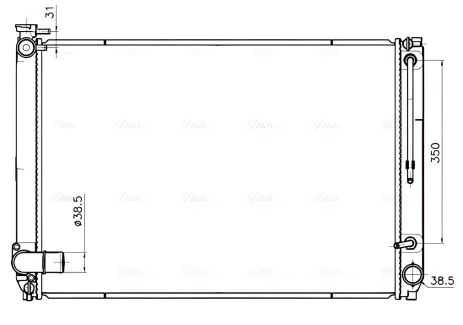 Радіатор охолодження для LEXUS RX, AVA COOLING (TO2791)