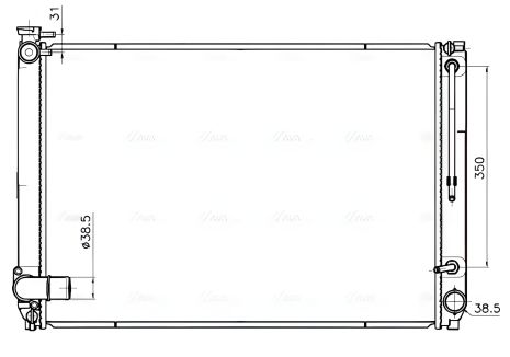 Радіатор охолодження для LEXUS RX, AVA COOLING (TO2791) Радіатор охолодження для LEXUS RX, AVA COOLING (TO2791)