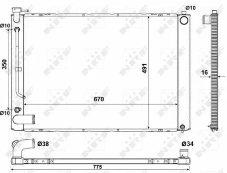 Радіатор охолодження LEXUS RX, NRF (53681) Радіатор охолодження LEXUS RX, NRF (53681)