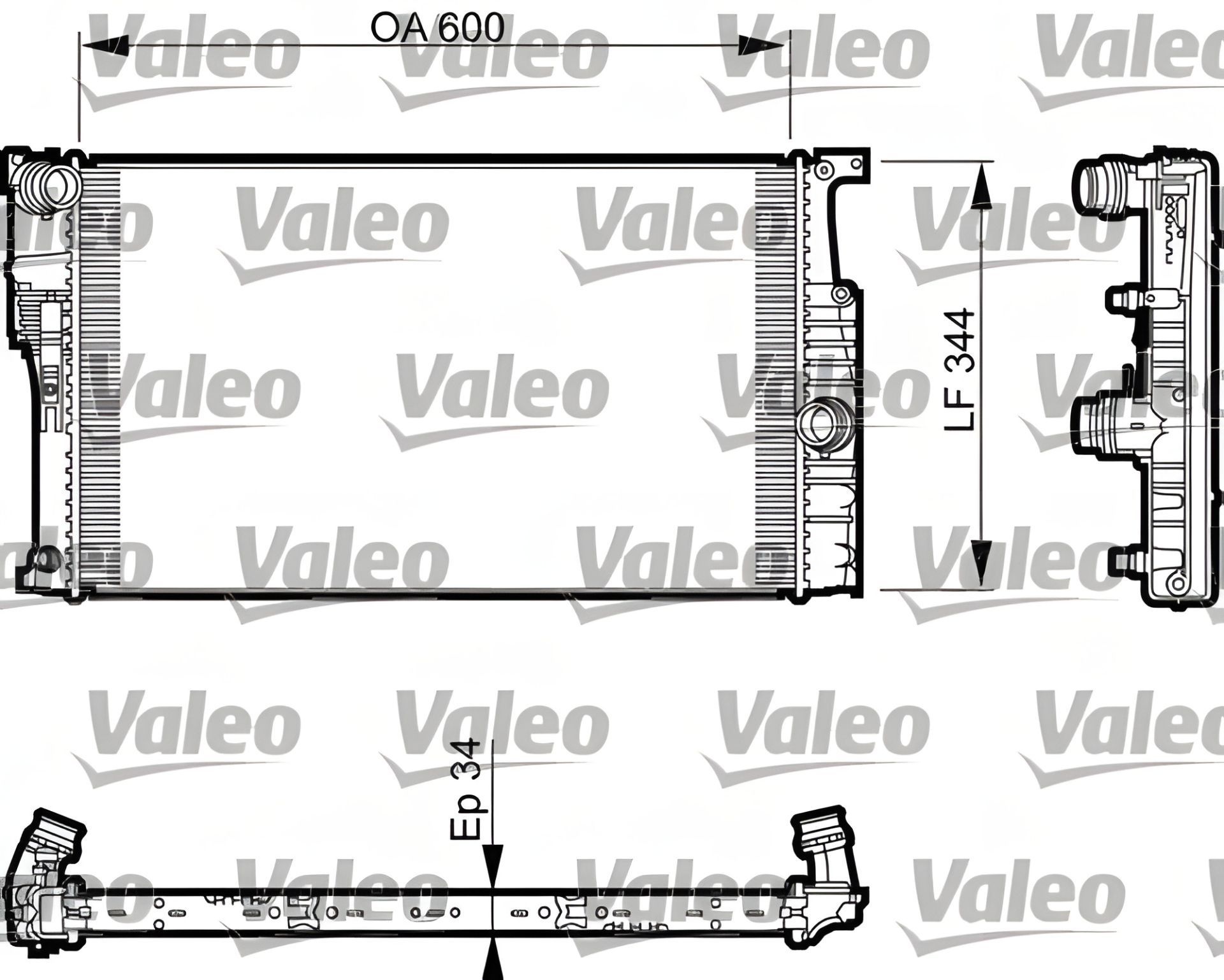 Охлаждающий радиатор BMW 2, VALEO (735493) Охлаждающий радиатор BMW 2, VALEO (735493)