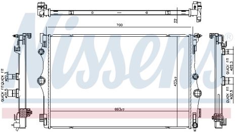 Радиатор охлаждения MERCEDES-BENZ GLB, NISSENS (606815) Радиатор охлаждения MERCEDES-BENZ GLB, NISSENS (606815)