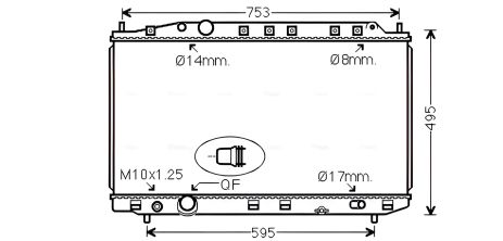 Радіатор охолодження для HONDA ACCORD, AVA COOLING (HD2300)