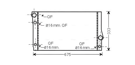 Охлаждающий радиатор BMW 5, AVA (BW2354)