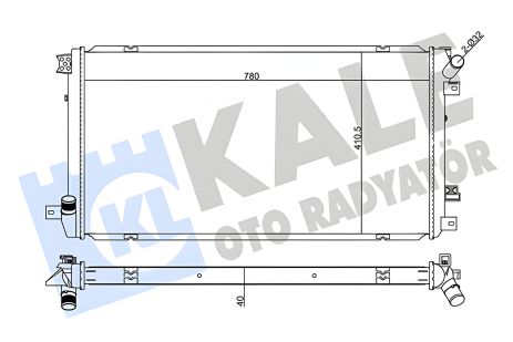 Охолоджувальний радіатор для RENAULT MASTER, OPEL MOVANO, KALE OTO RADYATOR (355575)