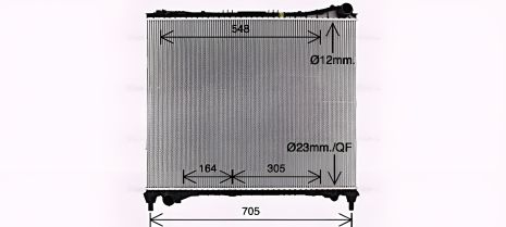 Радіатор охолодження LAND ROVER, AVA COOLING (AU2337), охолоджувальний радіатор Радіатор охолодження LAND ROVER, AVA COOLING (AU2337), охолоджувальний радіатор