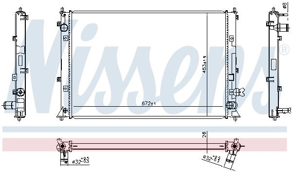 Радіатор охолодження HONDA CIVIC, NISSENS (606297) Радіатор охолодження HONDA CIVIC, NISSENS (606297)