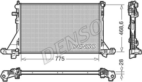 Радіатор охолодження NISSAN NV400, OPEL MOVANO, DENSO (DRM23093)