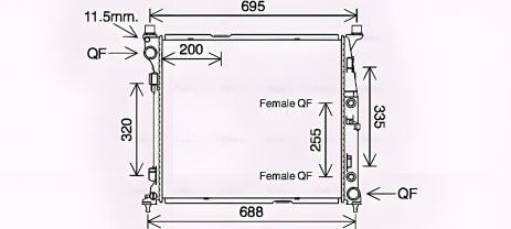 Радиатор для охлаждения MERCEDES-BENZ GLS, AVA COOLING (MS2694) Радиатор для охлаждения MERCEDES-BENZ GLS, AVA COOLING (MS2694)