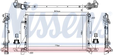 Охлаждающий радиатор RENAULT MASTER, NISSENS (606411)