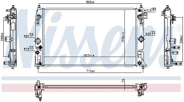 Радіатор охолодження TOYOTA YARIS, NISSENS (606858) Радіатор охолодження TOYOTA YARIS, NISSENS (606858)