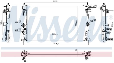 Радіатор охолодження TOYOTA YARIS, NISSENS (606858) Радіатор охолодження TOYOTA YARIS, NISSENS (606858)
