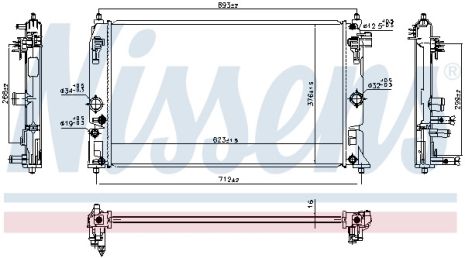 Радіатор охолодження TOYOTA YARIS, NISSENS (606858) Радіатор охолодження TOYOTA YARIS, NISSENS (606858)