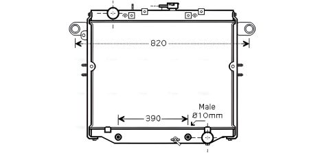 Охолоджувальний радіатор TOYOTA LAND, AVA COOLING (TO2378)
