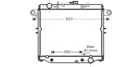 Охолоджувальний радіатор TOYOTA LAND, AVA COOLING (TO2378) Охолоджувальний радіатор TOYOTA LAND, AVA COOLING (TO2378)