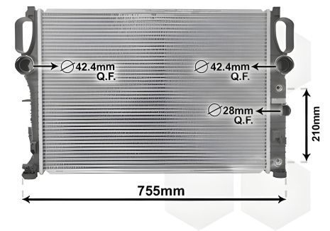 Охолоджувальний радіатор MERCEDES-BENZ E-CLASS, Van Wezel (30002341)