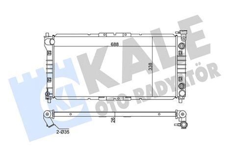 Радиатор охлаждения MAZDA 626, KALE OTO RADYATOR (342025)