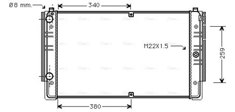 Радіатор охолодження VW CALIFORNIA, AVA (VNA2149) Радіатор охолодження VW CALIFORNIA, AVA (VNA2149)