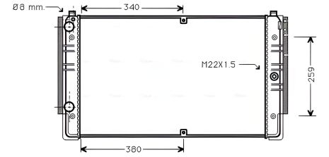Радіатор охолодження для VW CALIFORNIA, AVA VNA2149 Радіатор охолодження для VW CALIFORNIA, AVA VNA2149