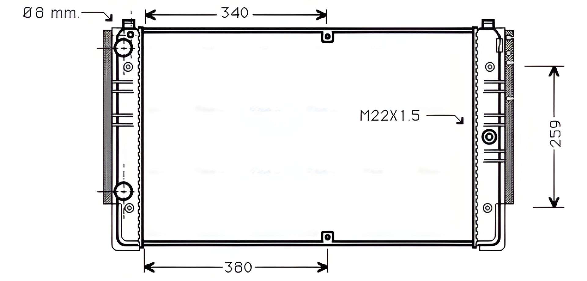 Радіатор охолодження для VW CALIFORNIA, AVA VNA2149 Радіатор охолодження для VW CALIFORNIA, AVA VNA2149
