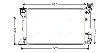 Охолоджувальний радіатор для TOYOTA AVENSIS, AVA COOLING (TO2293) Охолоджувальний радіатор для TOYOTA AVENSIS, AVA COOLING (TO2293)