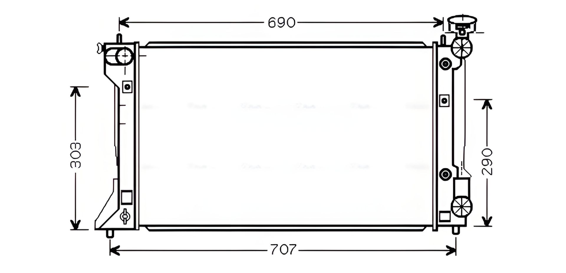 Охолоджувальний радіатор для TOYOTA AVENSIS, AVA COOLING (TO2293) Охолоджувальний радіатор для TOYOTA AVENSIS, AVA COOLING (TO2293)
