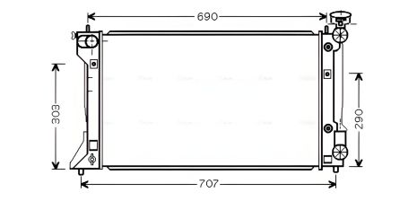 Охолоджувальний радіатор для TOYOTA AVENSIS, AVA COOLING (TO2293) Охолоджувальний радіатор для TOYOTA AVENSIS, AVA COOLING (TO2293)