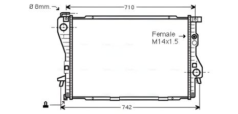 Охолоджуючий радіатор для BMW 5, AVA COOLING (BW2176) Охолоджуючий радіатор для BMW 5, AVA COOLING (BW2176)