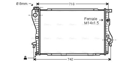 Радіатор охолодження BMW 5, AVA COOLING (BW2176) Радіатор охолодження BMW 5, AVA COOLING (BW2176)