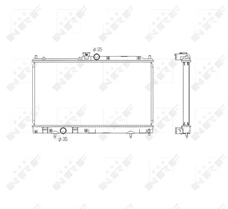 Радіатор охолодження для MITSUBISHI LANCER від NRF (53591)