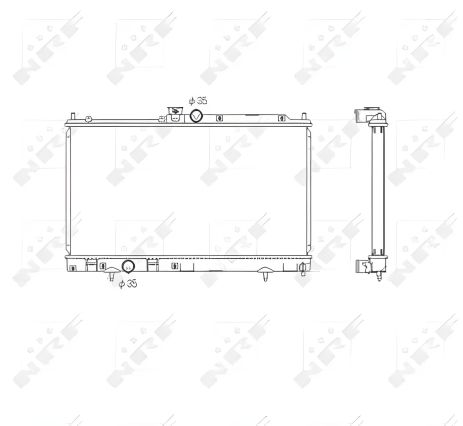 Радіатор охолодження для MITSUBISHI LANCER від NRF (53591) Радіатор охолодження для MITSUBISHI LANCER від NRF (53591)