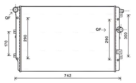 Автомобільний радіатор SEAT ALHAMBRA, VW TIGUAN, AVA (VN2362)