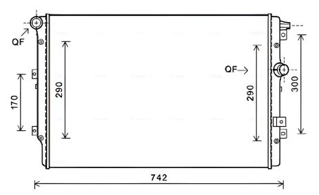 Автомобильный радиатор охлаждения SEAT ALHAMBRA, VW TIGUAN, AVA (VN2362)