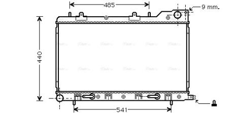 Радиатор охлаждения SUBARU FORESTER, AVA COOLING (SU2054)