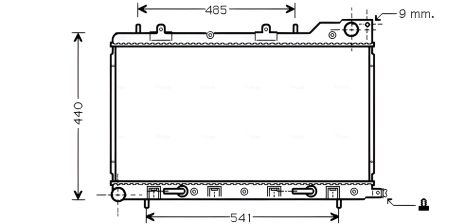 Охлаждающий радиатор SUBARU FORESTER, AVA COOLING (SU2054)