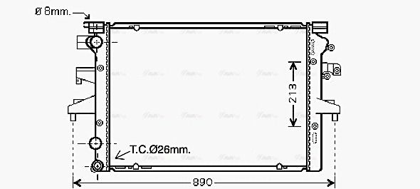 Радиатор охлаждения VW TRANSPORTER, AVA COOLING (VNA2231) Радиатор охлаждения VW TRANSPORTER, AVA COOLING (VNA2231)