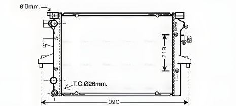 Радиатор для охлаждения VW TRANSPORTER, AVA COOLING (VNA2231)