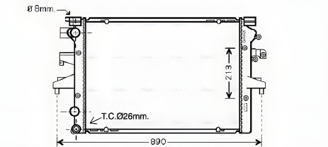 Радіатор охолодження для VW TRANSPORTER, AVA COOLING (VNA2231)