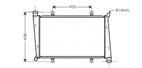 Радіатор охолодження Mitsubishi Space, Volvo V40, AVA COOLING (VO2130)