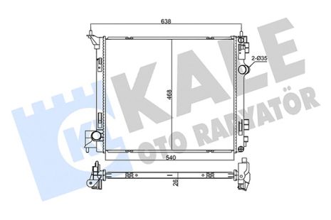 Радіатор охолодження NISSAN X-TRAIL, KALE OTO RADYATOR (355525) Радіатор охолодження NISSAN X-TRAIL, KALE OTO RADYATOR (355525)
