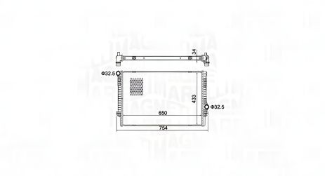 Радіатор охолодження для VW ARTEON, SKODA OCTAVIA, MAGNETI MARELLI (350213156200)