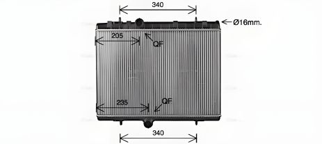 Радіатор охолодження для DS DS, CITROËN DS4, AVA COOLING (CN2334)
