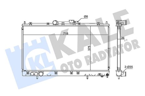 Радіатор охолодження MITSUBISHI GALANT, KALE OTO RADYATOR (347975) Радіатор охолодження MITSUBISHI GALANT, KALE OTO RADYATOR (347975)